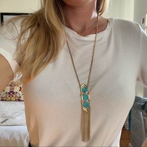 Gold and turquoise necklace